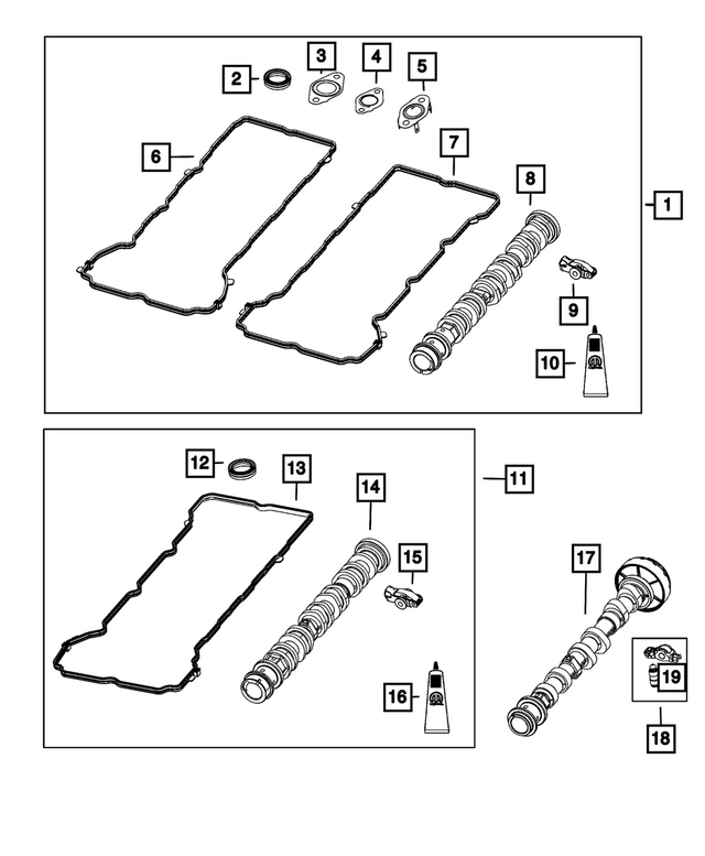 « 5047979AA – Engine : Jeu De Soupape Dispositif De Reglage pour Mopar Image »