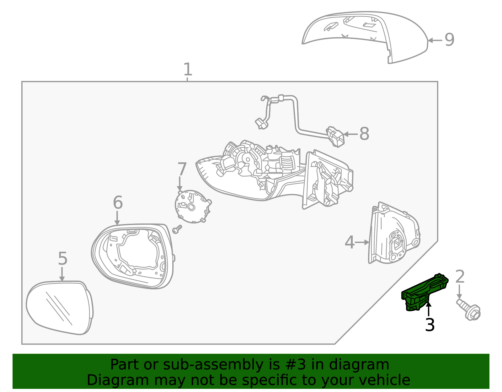 2021-2026 Chevrolet Trailblazer Mirror Assembly Seal 42520557 GM ...