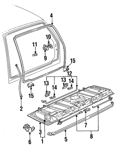 Gate & Hardware for 1992 Chevrolet S10 Blazer #0