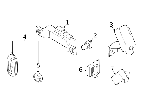 Keyless Entry Components for 2019 Nissan TITAN #0