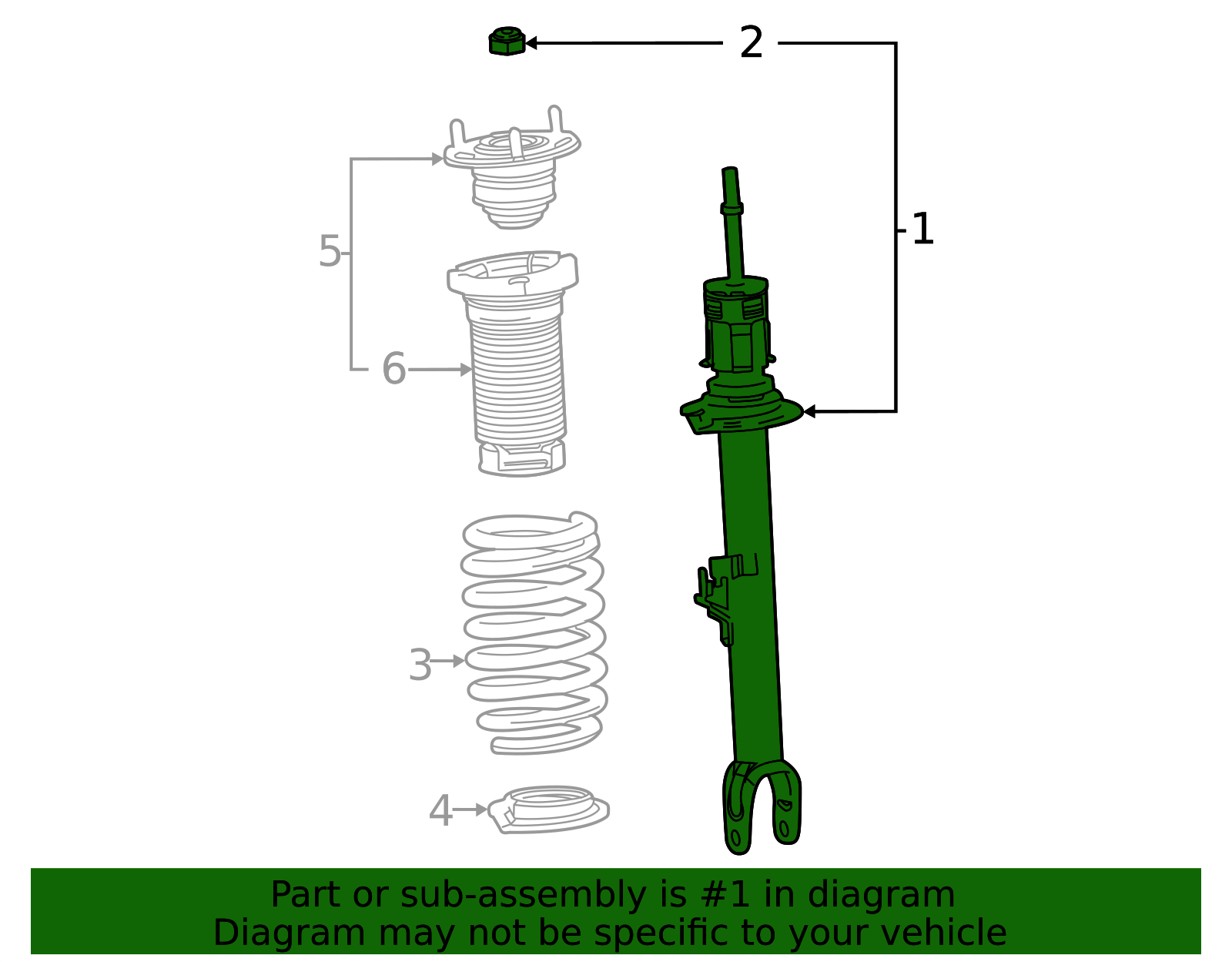 48510-69755 - Suspension Strut 2021-2025 Toyota Mirai | Longo Toyota Parts