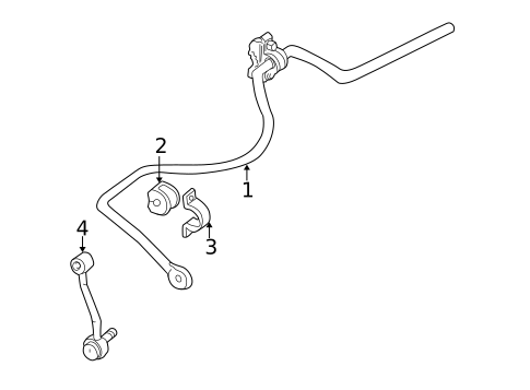 Stabilizer Bar & Components for 2002 Ford Explorer Sport Trac #1