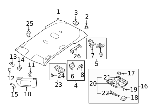 Interior Trim - Roof for 2011 Volvo XC70 #0