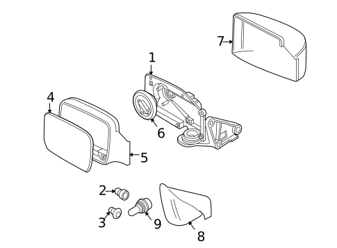 Outside Mirrors for 2000 Volvo V40 #0
