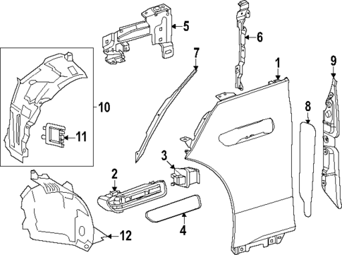 Fender & Components for 2024 Mercedes-Benz EQE AMG&reg; #0