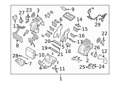 Evaporator & Heater Components for 2008 Kia Amanti #0