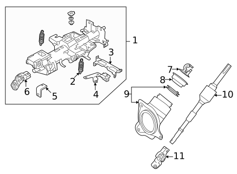 Steering Column Assembly for 2018 Nissan GT-R #0