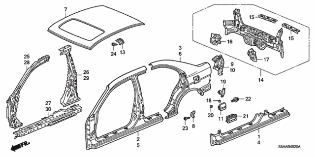 Outer Panel - Rear Panel (Plasma Style Panel) for 2004 Honda Civic #0