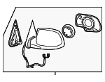 88980580 - Body: Mirror for Cadillac: Escalade, Escalade ESV, Escalade EXT | Chevrolet: Suburban 1500, Suburban 2500, Tahoe | GMC: Yukon, Yukon XL 1500, Yukon XL 2500 Image