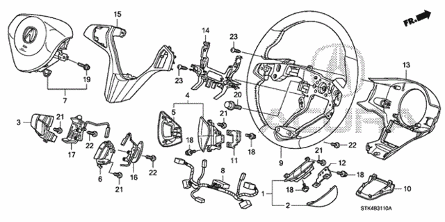Steering Wheel (SRS) for 2007 Acura RDX #0