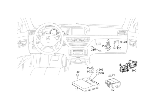 Electrical Compartment in Co-Driver Legroom for 2002 Mercedes-Benz S500 #0