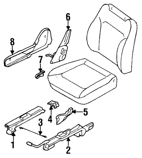 Tracks & Components for 1996 Subaru Legacy #1