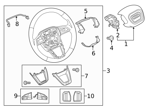 Steering Wheel & Trim for 2017 Audi A4 allroad #0