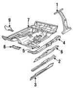 20004482 - Body: Filler for Buick: Commercial Chassis, Electra, LeSabre, Roadmaster | Cadillac: Brougham, DeVille, Fleetwood | Chevrolet: Caprice, Impala | Oldsmobile: 98, Custom Cruiser, Delta 88 | Pontiac: Parisienne, Safari Image