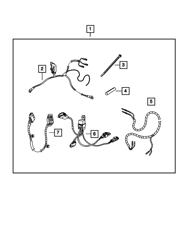 82210018AD - Mopar Accessories - Component Parts: Off Road Wiring Kit for Mopar Image