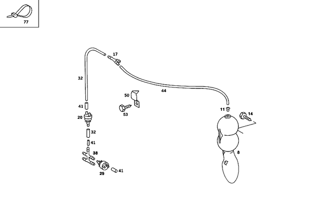 1078050198 - Vacuum System: Seal for Mercedes-Benz Image image
