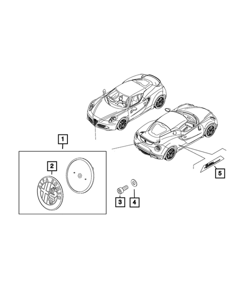 Nameplates for 2019 Alfa Romeo 4C #0