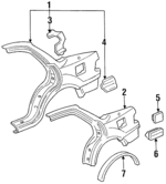 4636SK8A00ZZ - Body: Quarter Panel for Acura Image