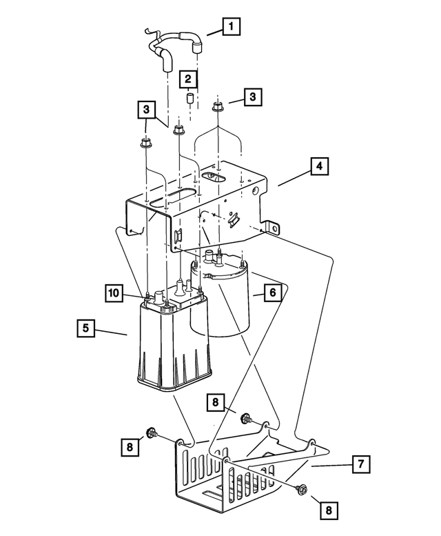 53032052AB - Emission Systems: Vapor Canister Pass Thru Hose for Mopar Image