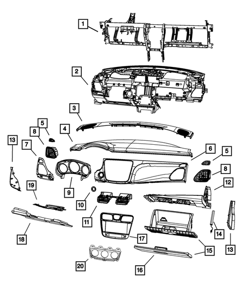 Instrument Panel for 2012 Chrysler 200 #0