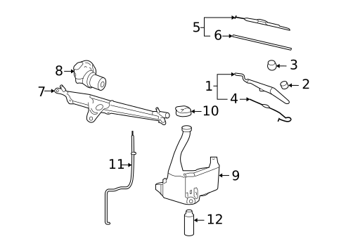 Wiper & Washer Components for 2008 Saturn Sky #0