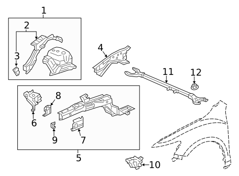 Structural Components & Rails for 2016 Acura RLX #0