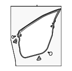 678620E080 - Body: Door Weather-Strip for Lexus: RX350, RX450h Image