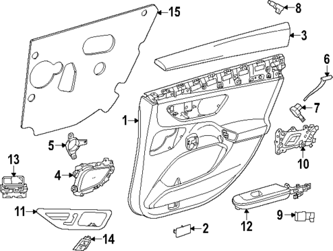 Interior Trim - Rear Door for 2025 Mercedes-Benz EQE AMG&reg; #0
