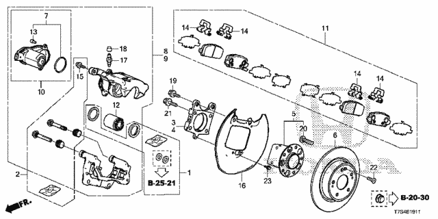 Rear Brake (4WD) for 2019 Honda HR-V #0