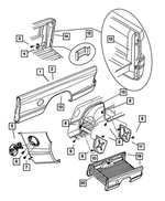 55257228AD - Body Sheet Metal Except Doors: Box Side Outer Panel, Right for Mopar Image image