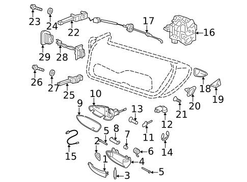 Lock & Hardware for 2016 Porsche Cayman #12