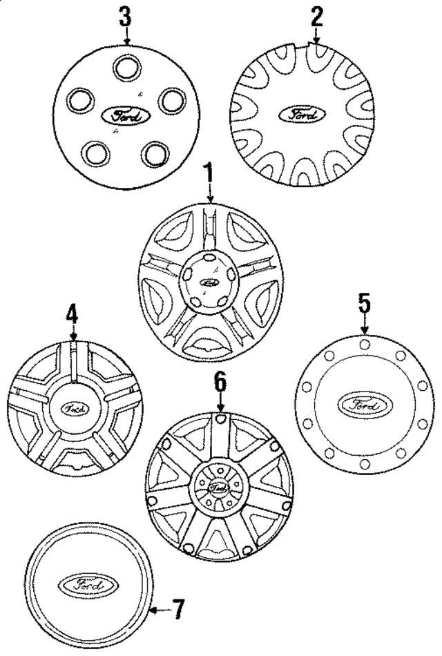 XF2Z1130AB - : Center Cap for Ford Image