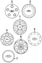 XF2Z1130AB - : Center Cap for Ford: Windstar Image