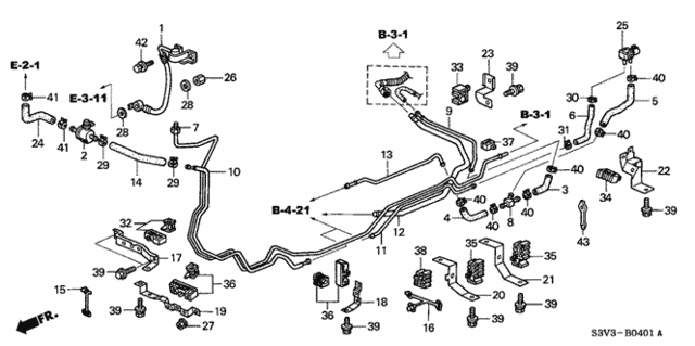 Fuel Pipe (2) for 2003 Acura MDX #0