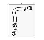 25415L1200 - : Lower Hose for Hyundai Image