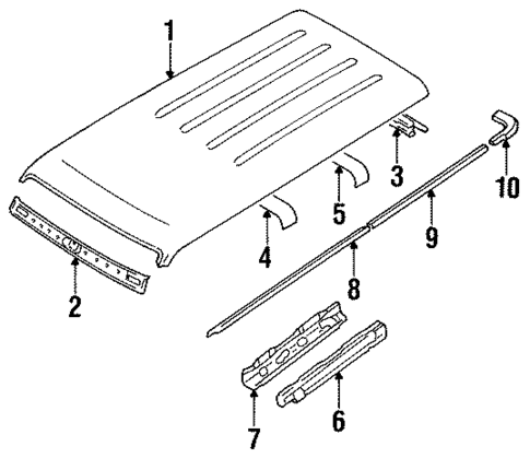 Roof & Components for 2000 Mitsubishi Montero #0