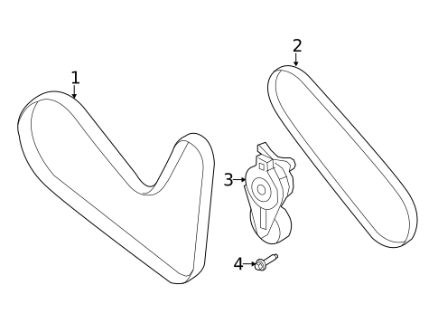 Accessory Drive Belt System Components for 2012 Ford Explorer #6