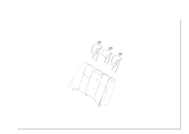 2929701750 - Rear Seat: Head Restraint for Mercedes-Benz: GLE43 AMG, GLE450 AMG, GLE63 AMG S Image image