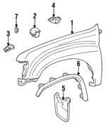 5381134010 - Body: Fender for Toyota Image image