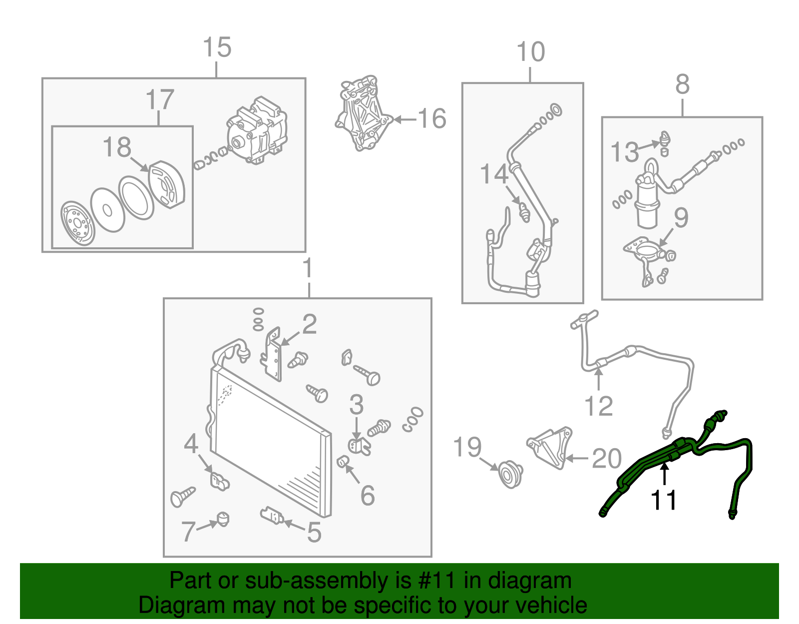 Low Pressure Hose - Nissan (92440-7B010)