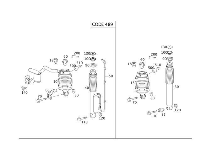 211326370064 - : Shock Absorber for Mercedes-Benz Image