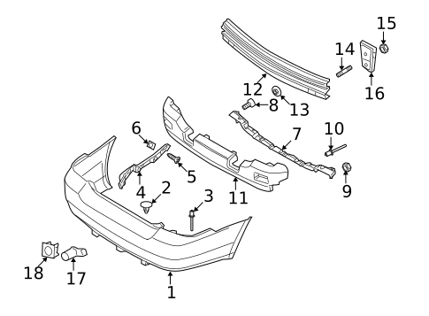 Bumper & Components - Rear for 2009 Ford Taurus #0