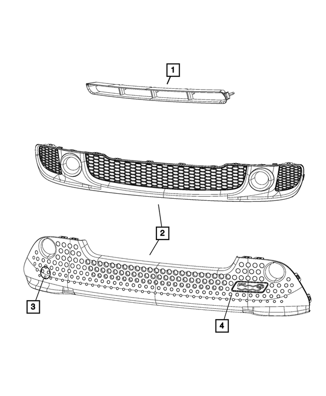 68111678AB - Exterior Ornamentation: Lower Grille for Mopar Image