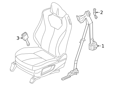 Front Seat Belts for 2020 INFINITI Q60 #0