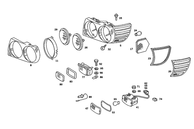 1078205961 - : Headlamp Assembly - Left for Mercedes-Benz Image