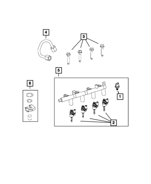 Fuel Rail and Injectors for 2023 Jeep Renegade #0