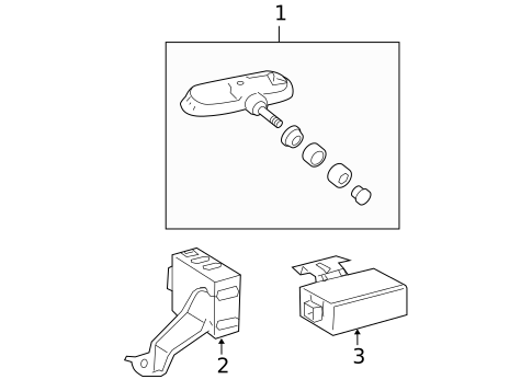 Tire Pressure Monitor Components for 2005 Toyota Sequoia #0