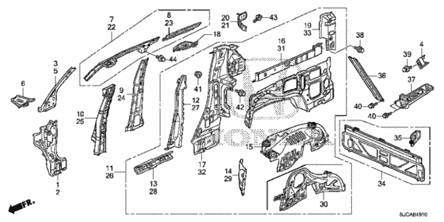 Inner Panel for 2014 Honda Ridgeline #0
