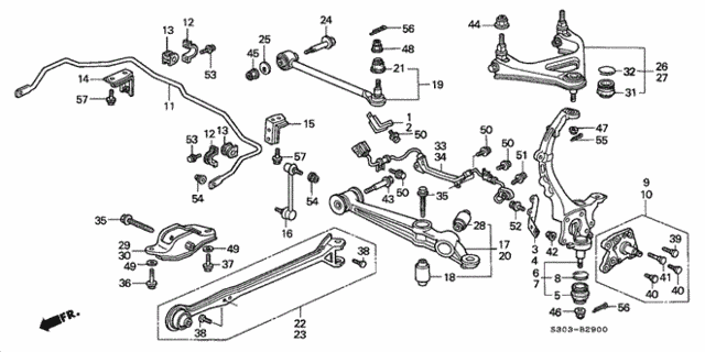 Rear Lower Arm for 2000 Honda Prelude #0