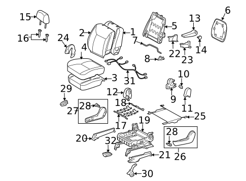 Front Seat Components for 2005 Toyota Sienna #5